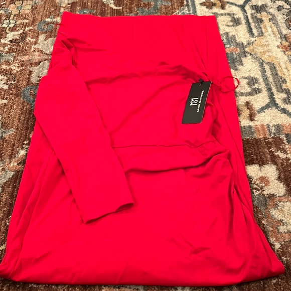 One Shoulder Long Sleeve Cocktail Dress Bodycon - LG - NWT - Picture 6 of 7